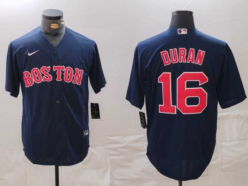 Men%27s Boston Red Sox #16 Jarren Duran Navy Cool Base Stitched Jersey->boston red sox->MLB Jersey